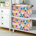 thumbnail image 2 of Yayeee Foldable Storage Basket for Shelves with Handles Set of 2 Waterproof Cloth Bins, Watercolor Circles, 2 of 7