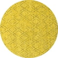 thumbnail image 1 of Ahgly Company Indoor Round Solid Yellow Modern Area Rugs, 6' Round, 1 of 4