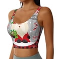 thumbnail image 2 of Fotbe Gnome And Buffalo Plaid Sujetador Deportivo Largo sin Aros para Mujer con Almohadillas y Soporte Medio, Transpirable y Absorbente, Camiseta Tipo Chaleco o Tank Top-Small, 2 of 8