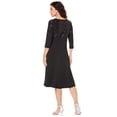 thumbnail image 4 of Roaman's Women's Plus Size 3/4 Sleeve Embellished Boatneck Dress, 4 of 6