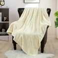 thumbnail image 4 of Home Soft Things Derby Double Sided Faux Fur Throw Blanket Solid Color Fuzzy Super Soft Cozy Plush Throw - Ivory - 50" x 60", 4 of 9