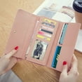 thumbnail image 5 of Woshilaocai Women PU Leather Clutch Wallet Long Zipper Cash Card Phone Holder, 5 of 6