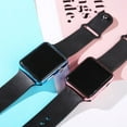 Electroplated LED Square Electronic Watch Student Adult Apple Couple