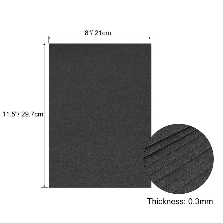 50 Sheets Black Cardstock 8.5 x 11 250gsm/92lb Thick Paper