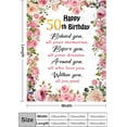 thumbnail image 3 of LHSHID Happy 50th Birthday Gifts for Women Blanket 50th Birthday Decorations Throw Blanket Birthday Gift Ideas for 50 Year Old 50"x60", 3 of 7