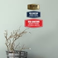 thumbnail image 2 of Signs ByLITA Fancy Use Caution: Heavy Items Stored Above Durable ABS Plastic Laser Engraved Easy Installation Elegant Design Sign (Blue) - Medium, 2 of 6