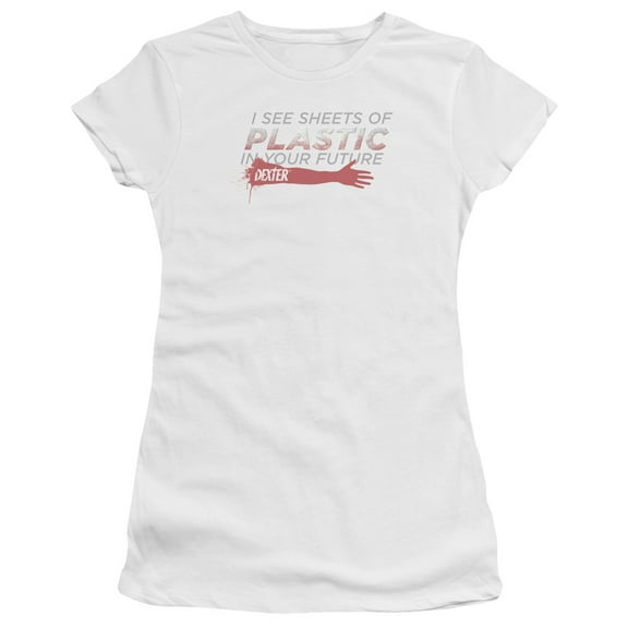 Dexter Plastic Prediction Junior Women's T-Shirt Sheer White