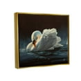 thumbnail image 3 of Stupell Industries Moonlit Swan Painting Animals & Insects Painting Gold Floater Framed Art Print Wall Art, 21 x 17, 3 of 9