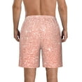 thumbnail image 3 of Naloa Rose Gold Glitter Men's Beach Shorts, Surfing shorts, Swim trunks, Quick Dry Swim Trunks for Surfing Beach Fun - Small, 3 of 9