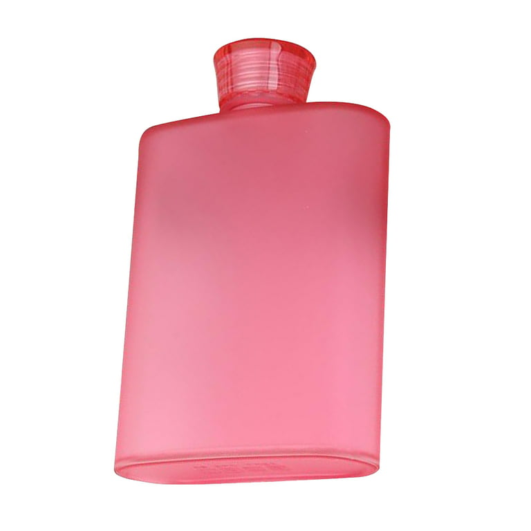 Water Bottle, Reusable Water Bottles - Small , Refillable Flat Memo  Rectangle Pocket Drinking Bottle, Slim , 400ml - Red