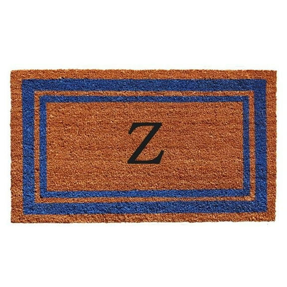 Calloway Mills Blue Border 24" x 36" Monogram Outdoor Doormat (Letter Z)