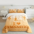 thumbnail image 2 of Castle Fairy Teens Gymnastics Girl 2pcs Bedding Comforter Set,Sparkling Sequin Twin Comforter Sets,Dance Theme Breathable Bedding Set,Luxury Bedroom Decor, 2 of 8