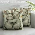 thumbnail image 3 of Awypu Easter Pillow Covers, Easter White Bunny Spring Farmhouse Throw Pillows Outdoor Cute Rabbit Decorative Cushion Case Easter Decorations for Home Couch Sofa, 3 of 5