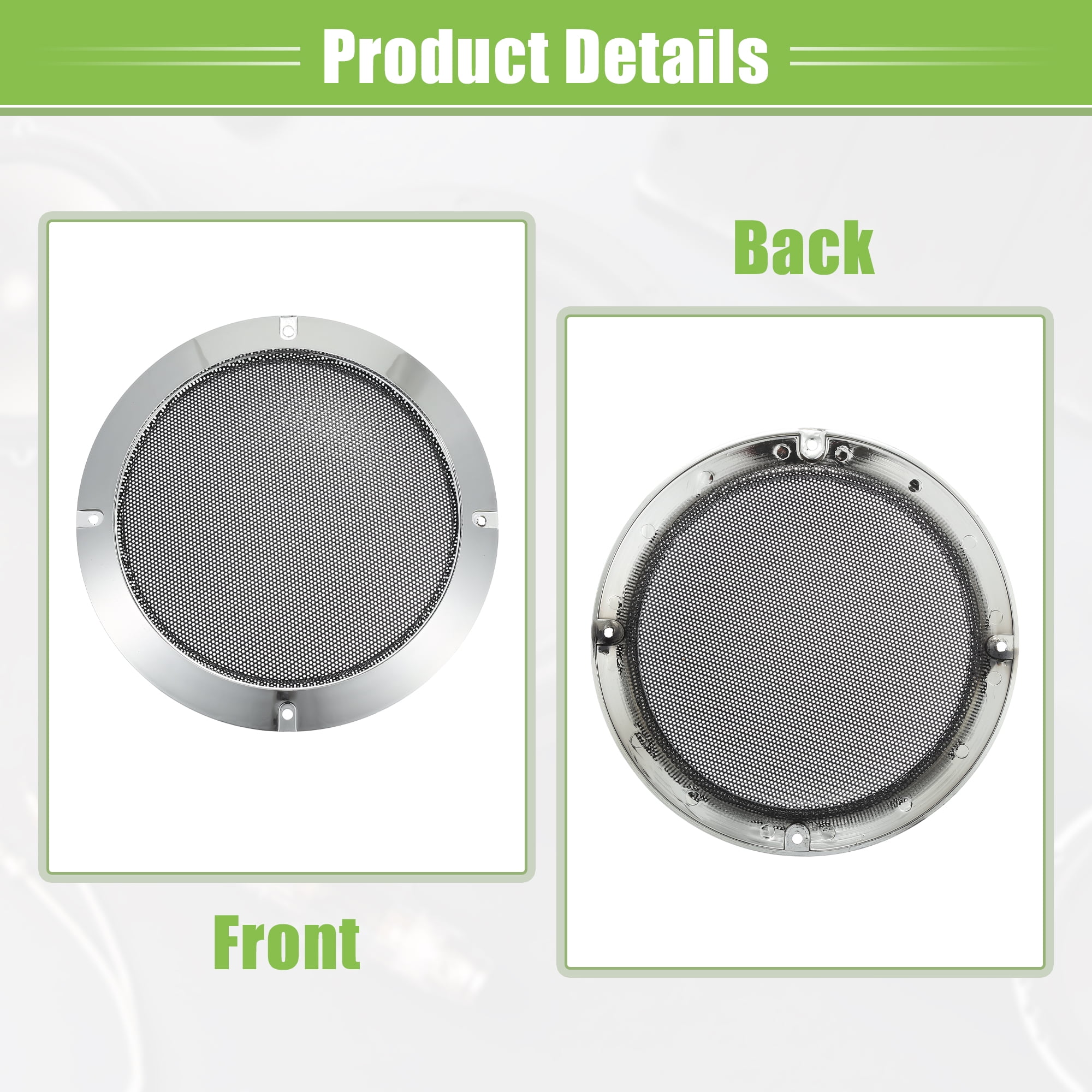 Unique Bargains Durable Universal Car Speaker Grills Cover with Mounting Screws 6.5"