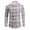 Gray, variant on Cloudstyle Men's Lightweight Check Print Button-Down Shirt - Long Sleeve Wrinkle Resistant Casual Top for Everyday Wear