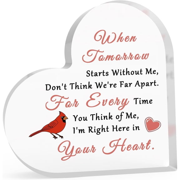Memorial Gift for Loss of Mom Memorial Bereavement Gift Heart Shaped Acrylic Decor Funeral Gift Loss of Mother Condolences Gift Acrylic Sign Gift 4"x4"