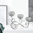 thumbnail image 4 of Crystal Candle Holder 3 Candle Sticks Holder Candelabras for Wedding Party Centerpiece Table Living Room Dining Room Decor, 4 of 7