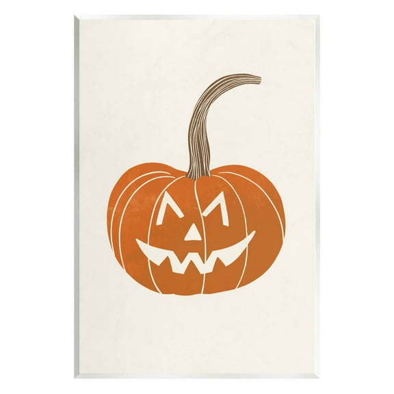 Stupell Industries Happy Jack-o-Lantern Smile Graphic Art Unframed Art Print Wall Art, Design by Taylor Shannon Designs