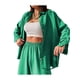 thumbnail image 2 of Txlixc Traje de 2 piezas para mujeres, cuello de solapa de manga larga, camisa de una sola fila Txlixc  moda, 2 of 5