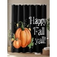 thumbnail image 4 of Fsddascl Orange Fall Shower Curtain Set - 48" x 72" Washable Bathtub Curtain with 12 Hooks, Thanksgiving Pumpkins Classic Balck Waterproof Fabric Stall Shower Curtains for Bathroom/Bathtub Décor, 4 of 6