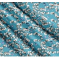 thumbnail image 3 of Soimoi Blue Cotton Poplin Fabric Butterfly,Robin & Cotton Ball Floral Print Fabric by the Yard 56 Inch Wide, 3 of 7