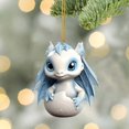 thumbnail image 1 of SIfdSeng Hanging Decorations Cute Little Dragon Christmas Pattern Print Home Tree Pendant Christmas Tree Pendant Home Decoration Window Sill Car Pendant Backpack Pendant Celadon Color, 1 of 5