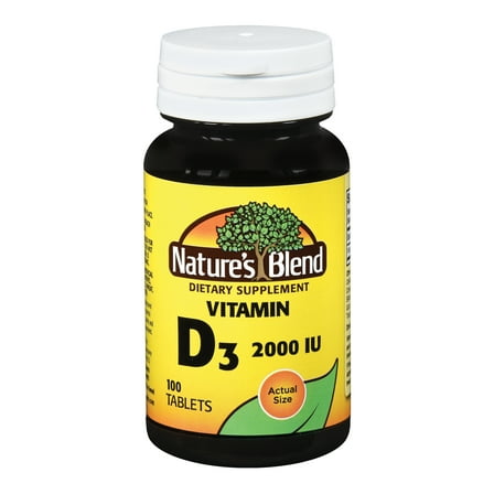 Nature's Blend Vitamin D-3 Tablets, 2000 IU, 100 Count