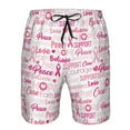 thumbnail image 3 of Logiee Breast Cancer Ribbons Awareness Print Mens Swim Trunks Quick Dry Board Shorts,Breathable Hawaii Beach Shorts Swimwear Bathing Suits-X-Large, 3 of 6