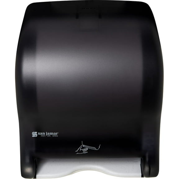 San Jamar Classic AJH3 Smart Essence Plastic Paper Towel Dispenser, Towel Dispenser for Bathroom, 10 X 14.5 X 12.5 Inches, Black Pearl