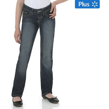 Wrangler Girls' Plus Straight Leg Jeans