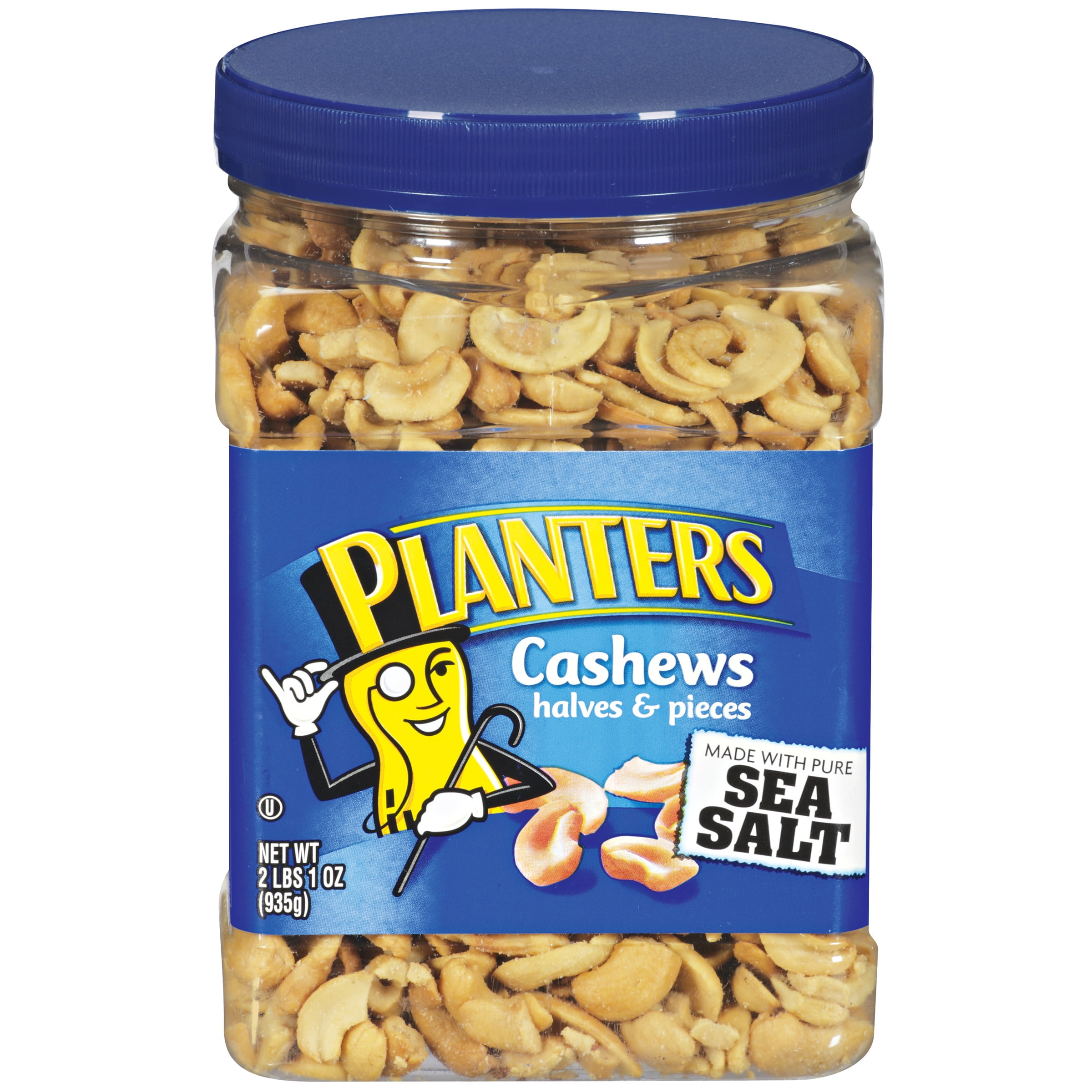Planters Cashews Halves & Pieces, 1.63 lb Container
