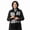 Heather Black/ Heather Grey, variant on Unisex Knit Winter Rugby Striped Scarf Heather Black and Heather Grey 1 Pack