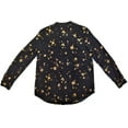 thumbnail image 5 of Hilary Radley Women's Blouse Long Sleeve Half Laying Collar Black Size XS New, 5 of 5