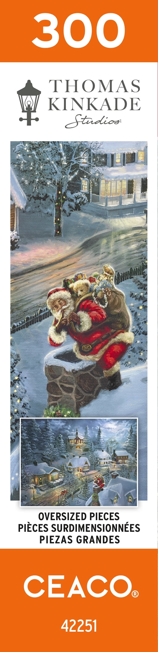 Ceaco Santa's Silent Night (Thomas Kinkade) Kathryn Selbert 300 Piece Interlocking Jigsaw Puzzle