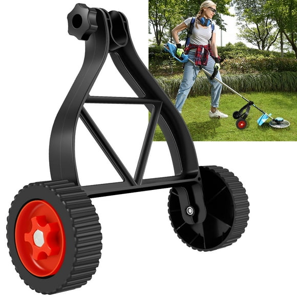 Weed Trimmer Support Wheel Adjustable Lawn Mower Auxiliary Wheels User-Friendly Weed Trimmer Wheel 26mm-28mm Portable Reusable String Trimmer Wheel for Weed Trimmer Grass Cutter Gas String Trimmer