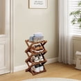 thumbnail image 3 of SHIBAILI 4-Tier Bamboo Folding Shoe Rack - No Assembly, Space-Saving(Tawny), 3 of 10