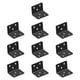 thumbnail image 4 of 10 piezas de soportes L de láminas para estantes pequeños soportes de metal resistente soportes de ángulo recto con tirantes de esquina para la mesa Negro, 4 of 8
