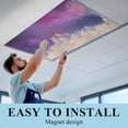 thumbnail image 6 of Night Sky Stars Fluorescent Light Covers, Shooting Star Cloud Galaxy Magnetic Light Covers for Ceiling Lights, Fluorescent Ceiling Shade Filters for Classroom Bedroom Office 4x2Ft x 2PCS, 6 of 8