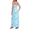 thumbnail image 4 of HDE Women's Strapless Maxi Dress Bohemian Sundress Ocean Bloom S, 4 of 6