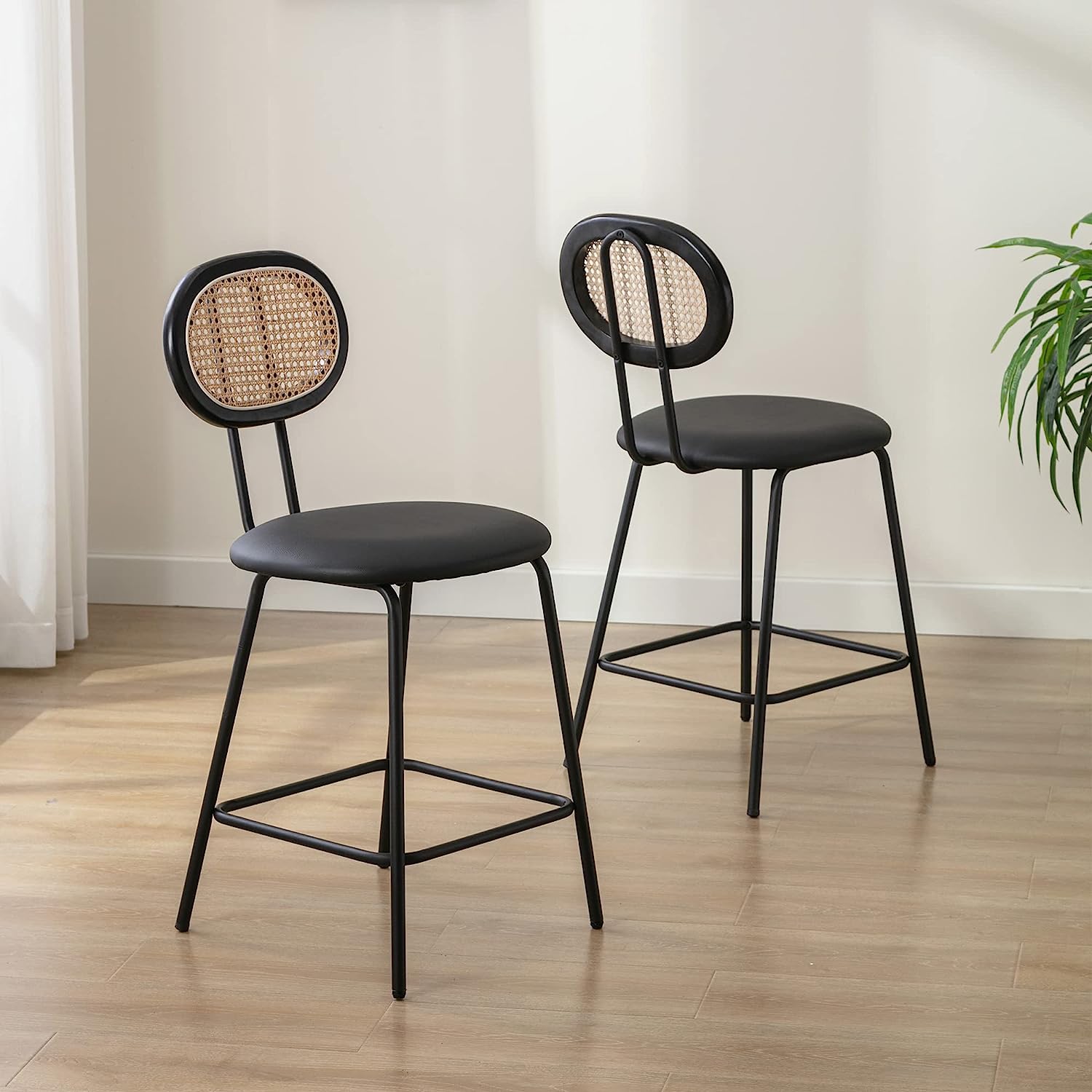 Duhome Bar Stools Set of 2 Counter Height Chairs, MidCentury Modern