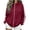 Wine, variant on Qgtaibl Women's Full Zip Hooded Sweatshirt Side White Stripe Design Long Sleeve Jacket Thin Fleece Fall Athletic Hoodie Coat for Running Hiking Gym Khaki M