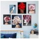 thumbnail image 3 of Pintura decorativa para sala de estar, decoración del hogar, flores, plumas, mujer, lienzo abstracto, arte de pared, impresión, póster, imagen, 3 of 4