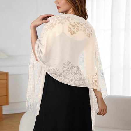 Elegant Lace Shawl Wrap for Wedding Bride Bridesmaid Evening Dress Cheongsam Party Banquet