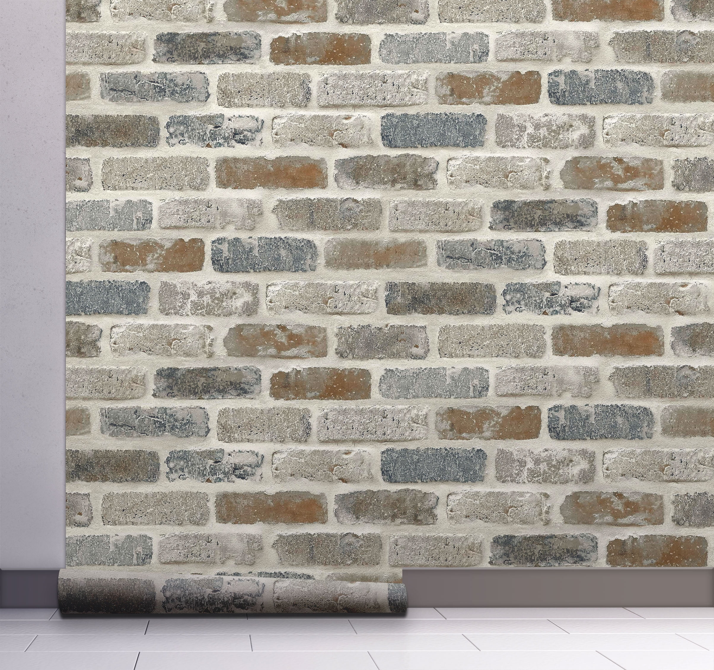 Black brick wall photo wallpaper Peel & Stick Repositionable removable wallpaper Self adhesive
