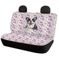 thumbnail image 2 of FOR U DESIGNS Boston Terrier Flower Pattern Car Seat Covers Full Set Comfortable Front & Split Rear Bench for Car Elastic Low Back Front Seat Covers Universal Fit for Vehicles Trucks and SUVs, 2 of 7