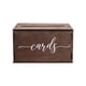thumbnail image 1 of Caja de Tarjeta de Regalo de Madera para Tarjetas de Recepción de Boda Graduación de Cumpleaños de Novia, Marrón Medio Decorativo con Fuente de Guión Elegante, Duchas Y Más, 1 of 6