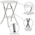 thumbnail image 2 of Table de bar pliante ronde Flash Furniture en plastique blanc granite, 2 of 8