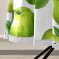 thumbnail image 5 of 60 Inch Round Tablecloth with White Lace Trim Fall Table Cover for Elegant Dining Decor Cartoon Green Apples Pattern, 5 of 8