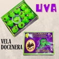 thumbnail image 1 of 12 velas aromaticas en forma de uva verde, 1 of 4
