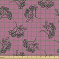 thumbnail image 2 of Botanical Fabric by the Yard, Illustration of Leafy Botany Elements Drawn by Hand Doodled Items, Decorative Upholstery Fabric for Chairs & Home Accents, Dark Grey Pale Fuchsia by Ambesonne, 2 of 5